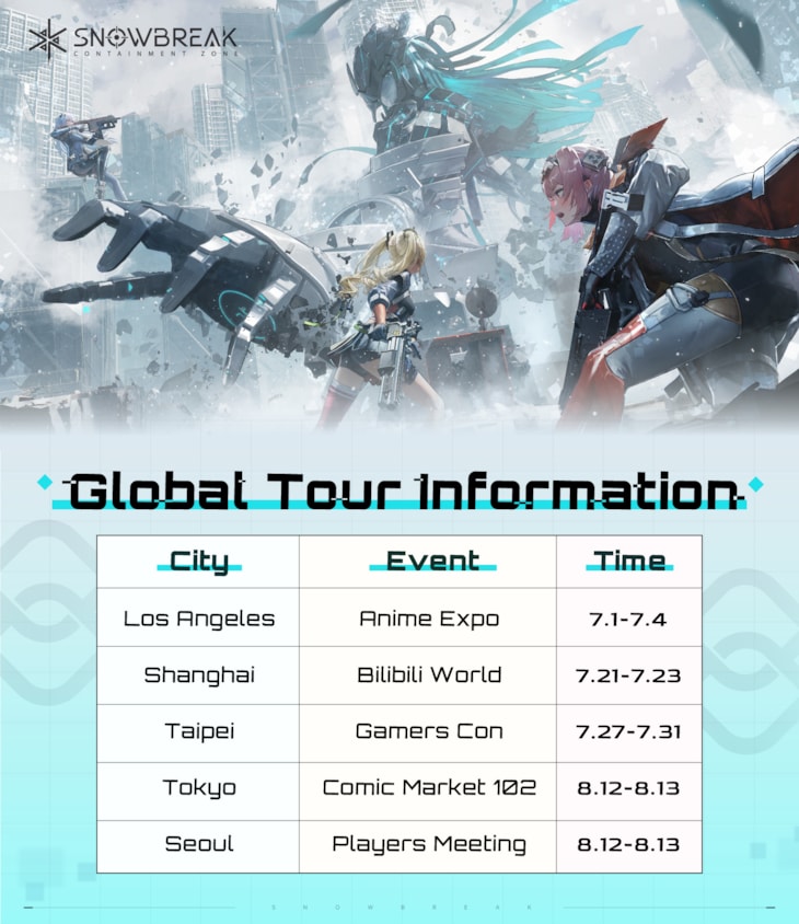 Snowbreak: Containment Zone Storms Anime Expo with Exciting Events, Official Launch Set for July 20 - Games Press