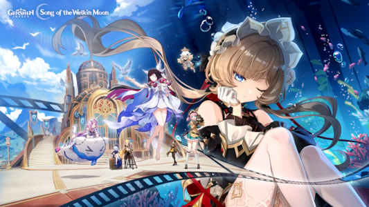 Genshin Impact Version Luna VIII Key Art - Sandrone dan latar bulan